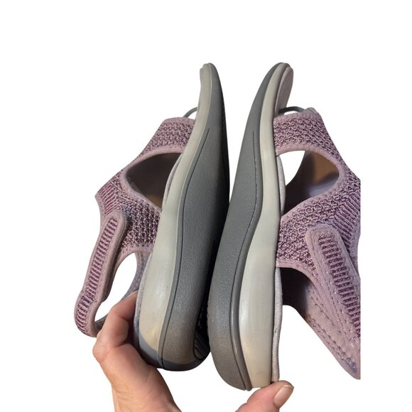 Orthofeet Womens Medium Open-Toe Knit Slingback Sandals Size 11 B Pink - Picture 7 of 7